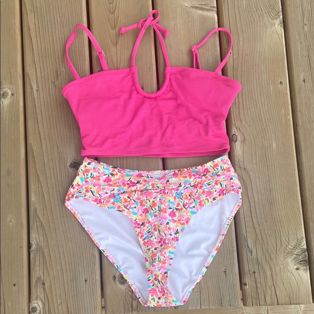 NOBO Pink Bikini Swim Set with Adjustable Straps